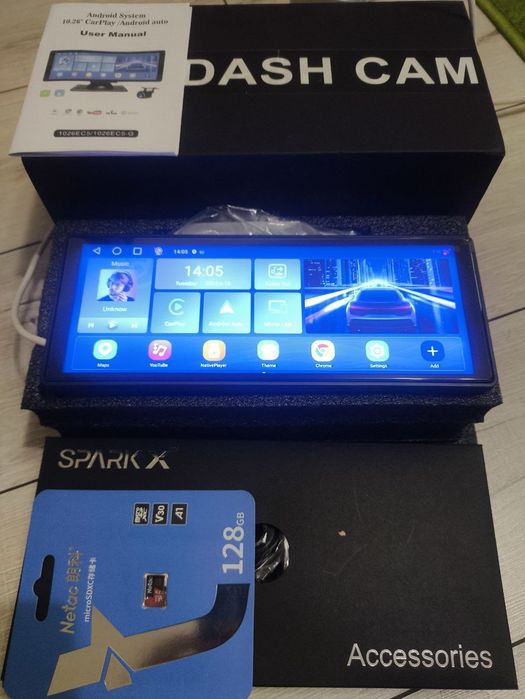 Видеорегистратор JBE EC5, WiFi, монитор Android 13, GPS, Android Auto