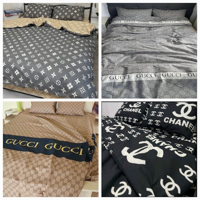 Постіль з брендовими логотипами, бязь, плюш, усі розміри.