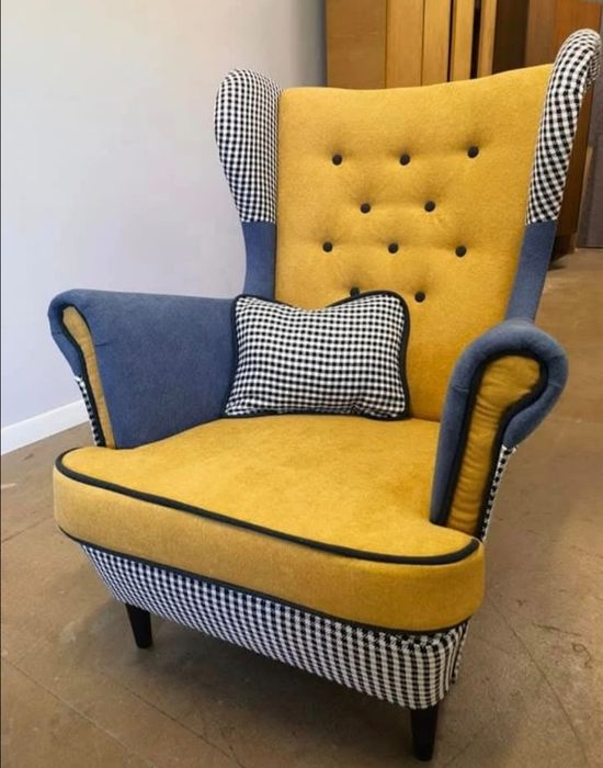 Fotel Uszak design z poduszką