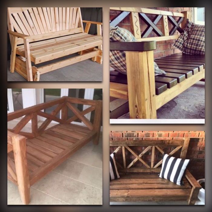 Садовая мебель. Деревянные заборы, изделия из дерева.