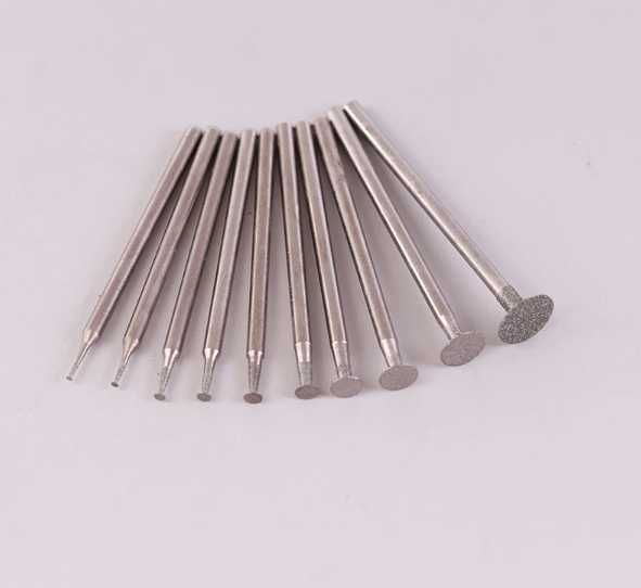 10 алмазных ультратонких фрез T-образной формы, на гравер, Dremel