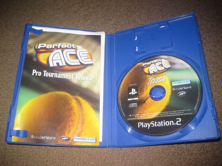 Jogo "Perfect Ace- Pro Tournament Tennis" PS2/Completo!