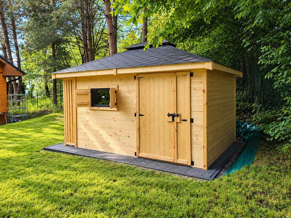Domek Narzędziowy 3x4 z Drewutnią 2w1 | Altana Drewniana | PRODUCENT
