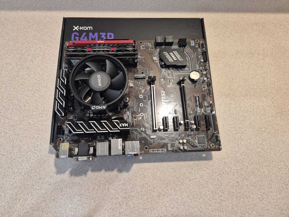 Płyta główna MSI B450 A PRO MAX + procesor + ram czytaj OPIS