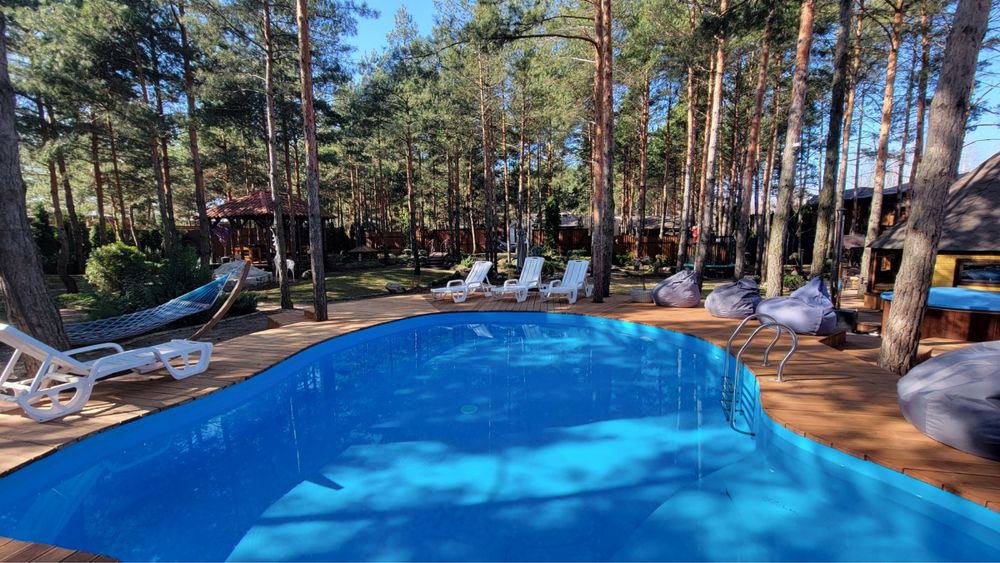 Оренда будинку подобово. Басейн. Чан  Лес  Баня  Сапы  Каякі