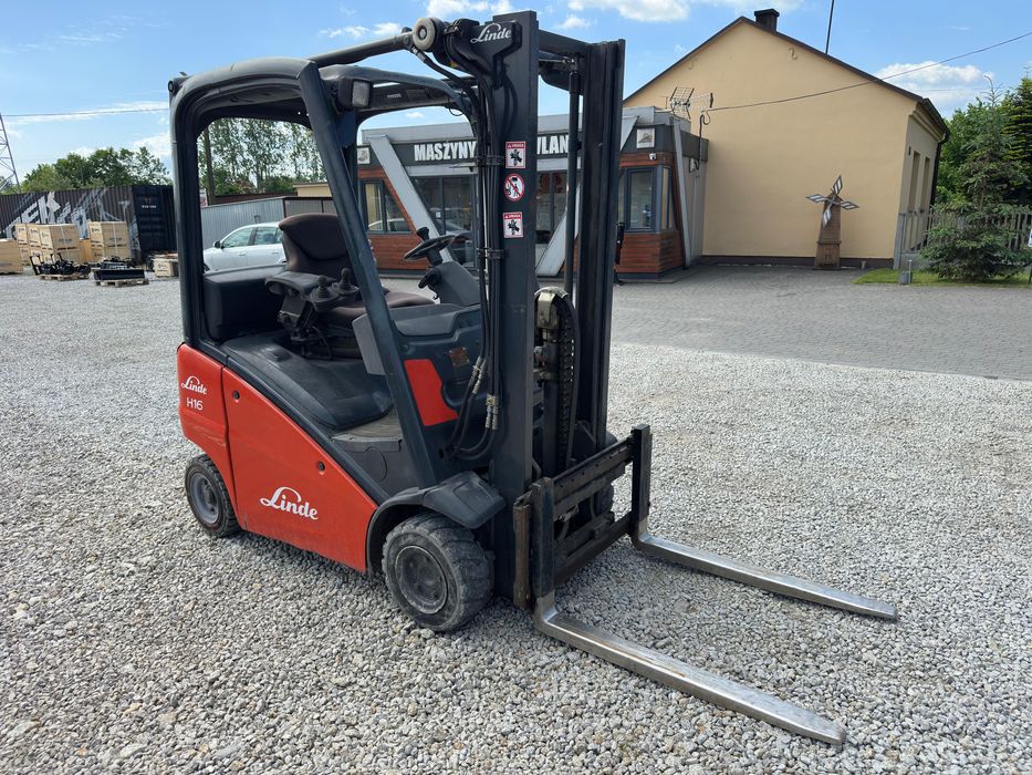 Wózek widłowy Widlak LINDE H16T 1,6 tony Udźwigu 2014 rok duplex gaz