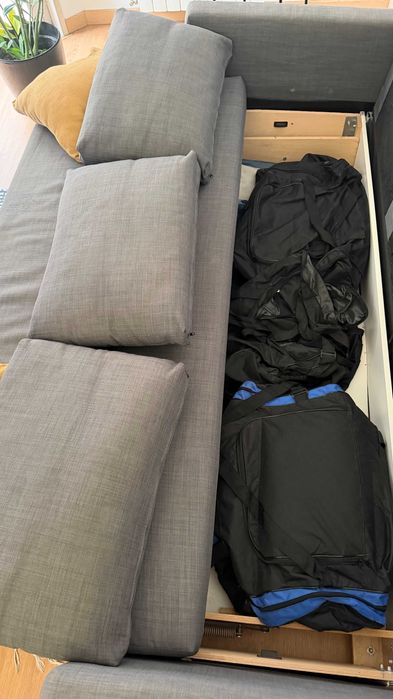 sofá-cama IKEA Skifteb- 3 lugares -Cinza escuro
