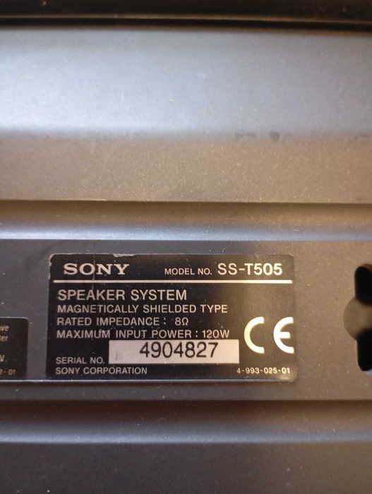Conjunto 5 Colunas Sony SS-T505