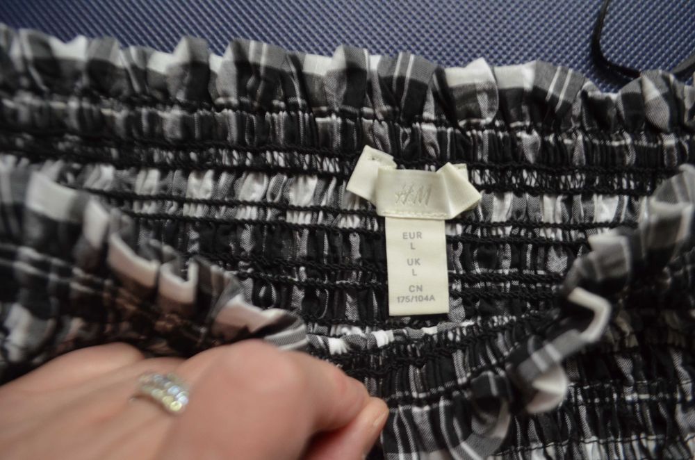 bluzka H&M 40L krata gumki