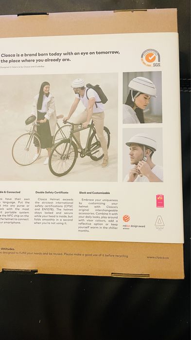 Capacete closca fuga white L