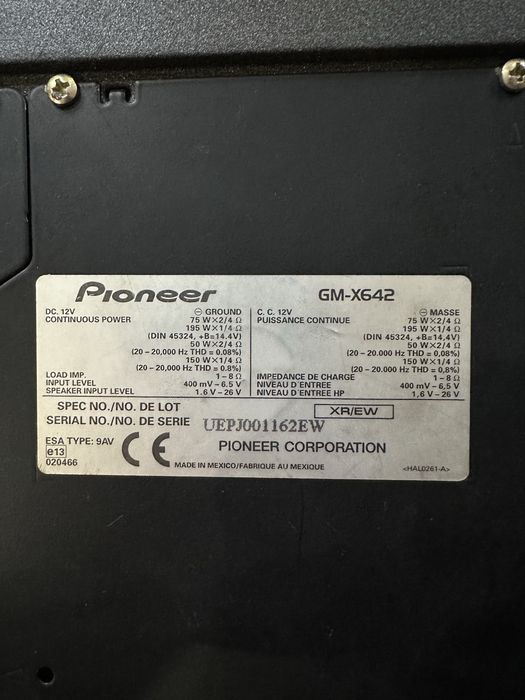 Підстлювач Pioneer GM-X642 + дві колонки в подарнок