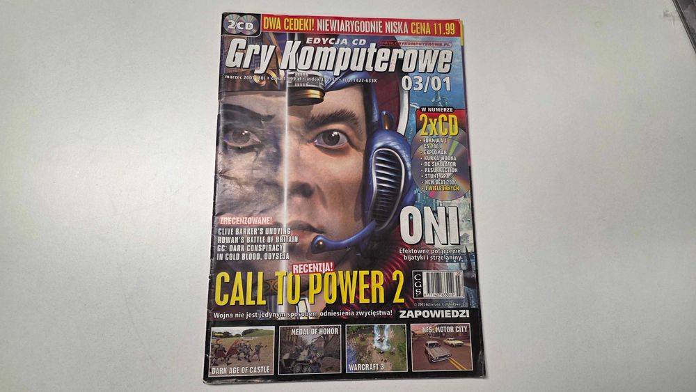 Gry komputerowe 3/01 edycja CD czasopismo