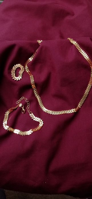 Elegancki zestaw biżuterii -kłosy