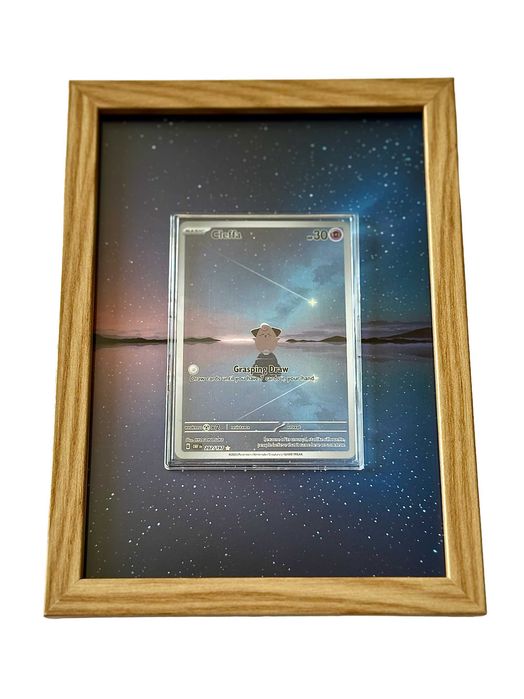 Pokémon Frame Ramka Natural – Cleffa OBF 202 - NO CARD ! | extendet art | 13x18 | UV Protect