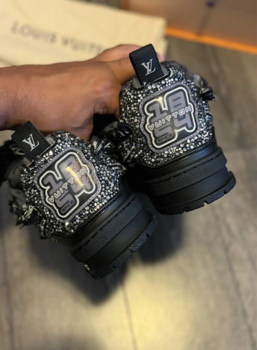 Louis Vuitton Skate Trainer Black Swarovski Monogram