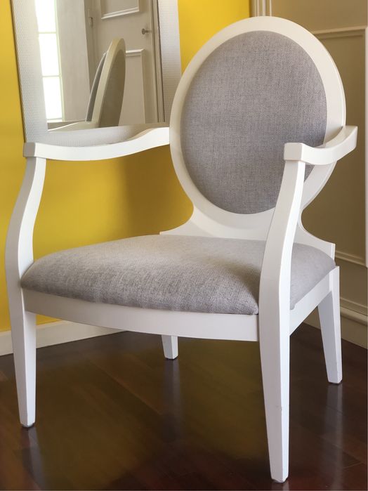 AREA Armchair in Gray Lacquered Finish