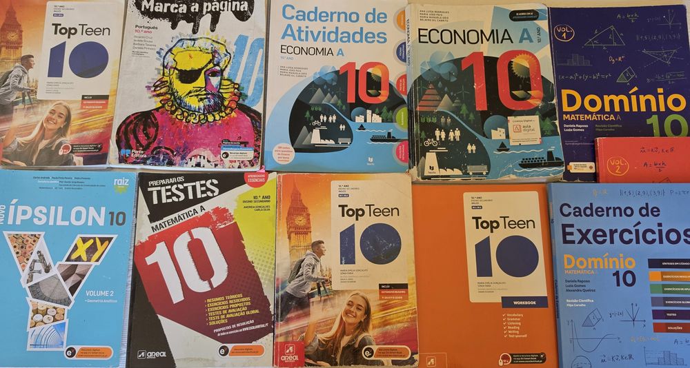 Livros escolares 10 ano