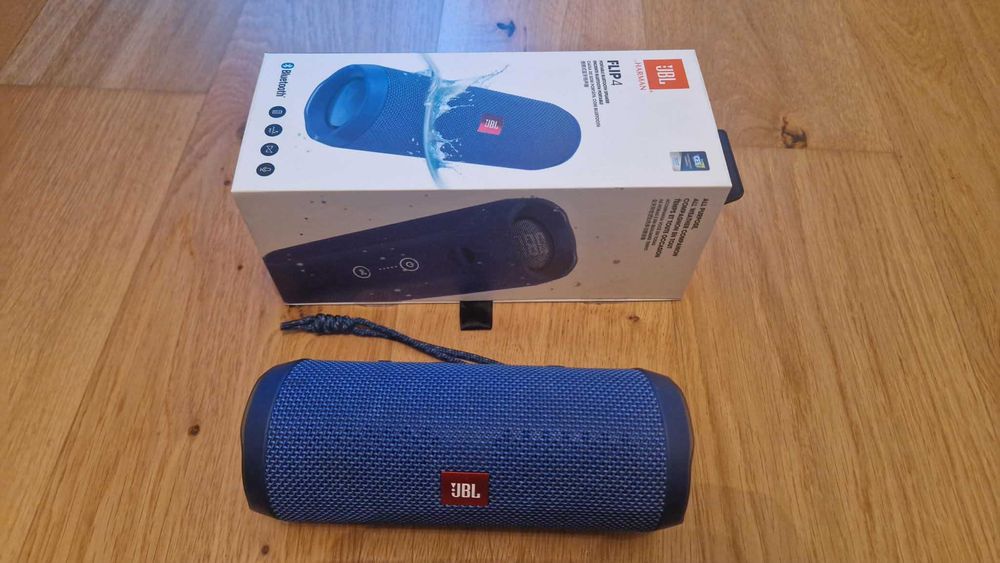 JBL Flip 4 – SUPER STAN – mało używany – pudełko + kabel