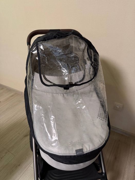 Дитяча коляска 2в1 Cybex Balios S Lux Sky Blue + люлька сірого кольору+ аксесуари