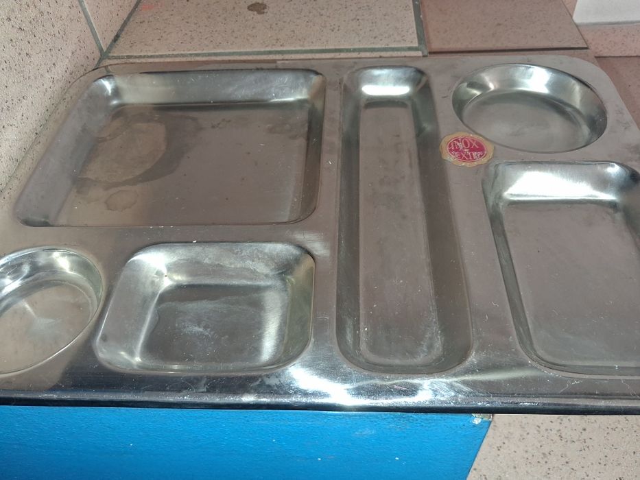 Tabuleiro refeições inox