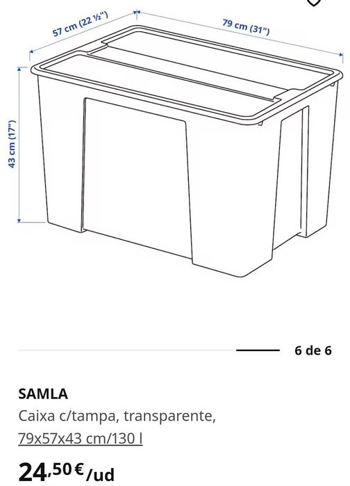 Caixa c/tampa, transparente