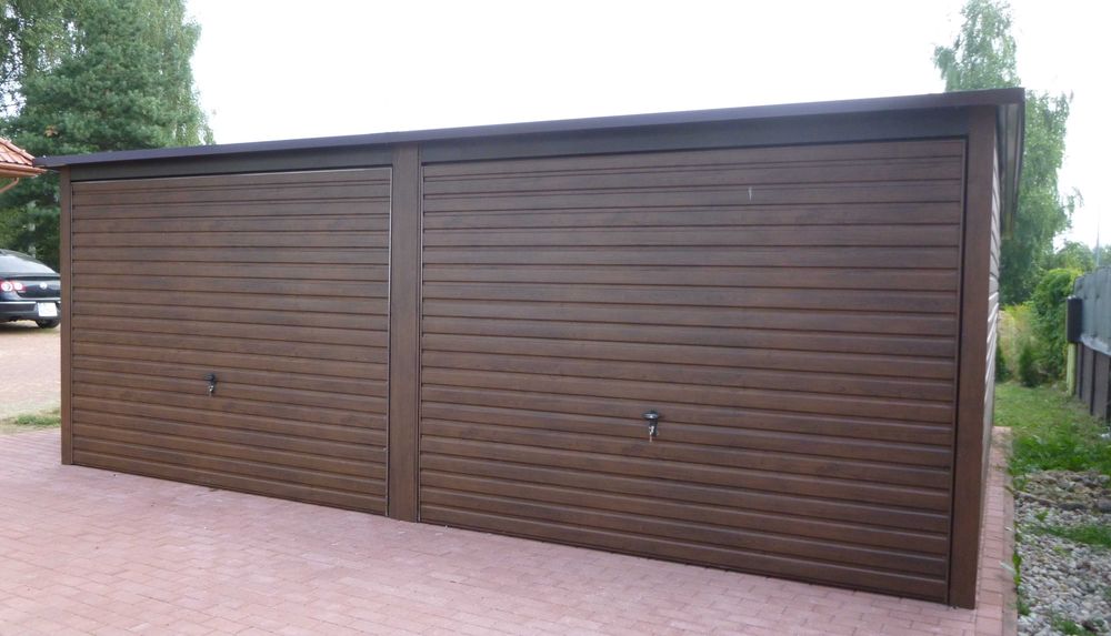 Garaż kolor DREWNOPODOBNY PREMIUM 4x5 6x5 wzmocniony na wymiar