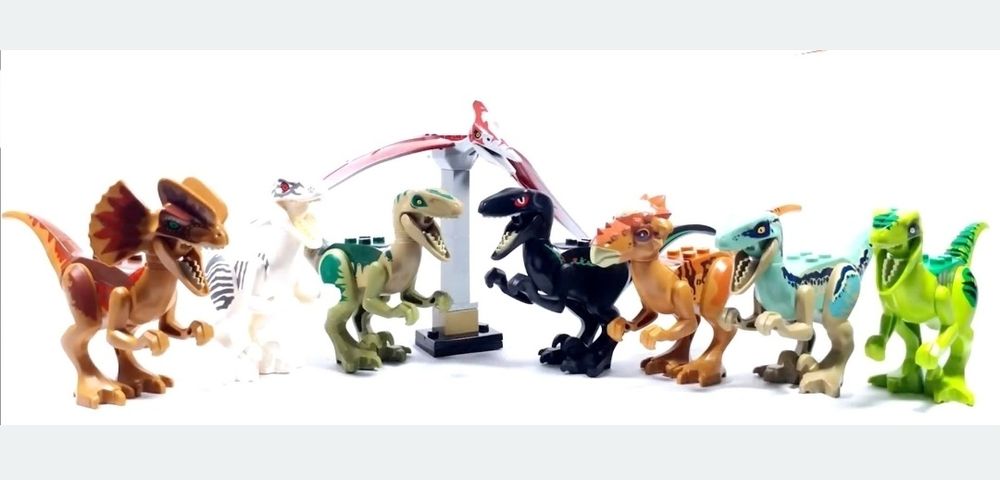 Klocki figurki Dinozaury zestaw 8 sztuk kompatybilne z Lego dinozaury klocki dinozaury klocki figurka dinozaur zestaw