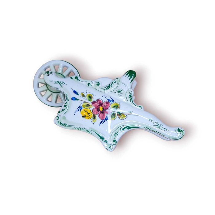 Carro Mão Decorativo Faiança Portuguesa – Ferreiras (Pintado à Mão)