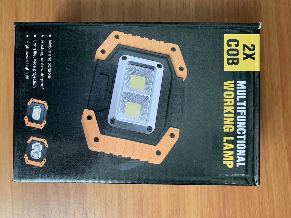 Аккумуляторный светодиодный прожектор 20 Вт (с функцией Power Bank)