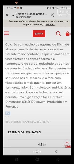 Colchao para cama de bebe 60*120