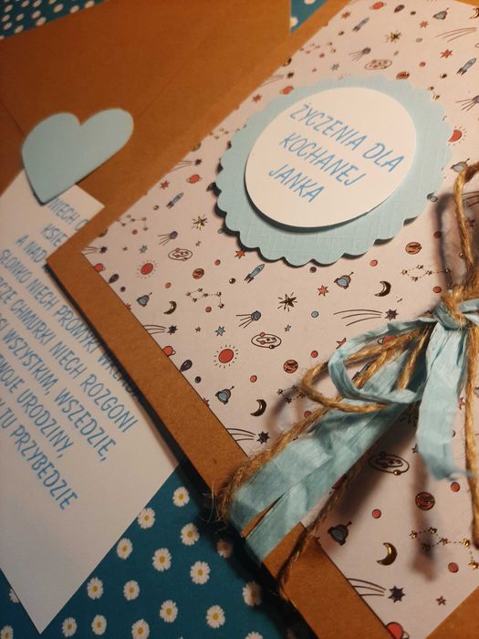 Urodziny dziecka,kartka ręcznie wykonana z życzeniami,personalizowana.