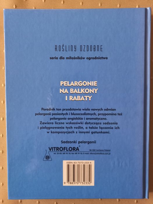 Książka Rośliny ozdobne Pelargonie na balkony i rabaty