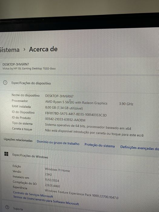 Desktop Gaming HP Victus 15L