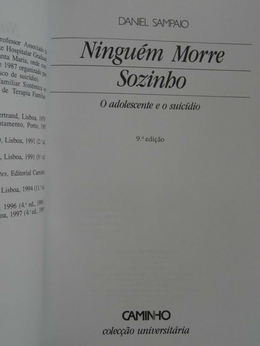 Ninguém Morre Sozinho de Daniel Sampaio