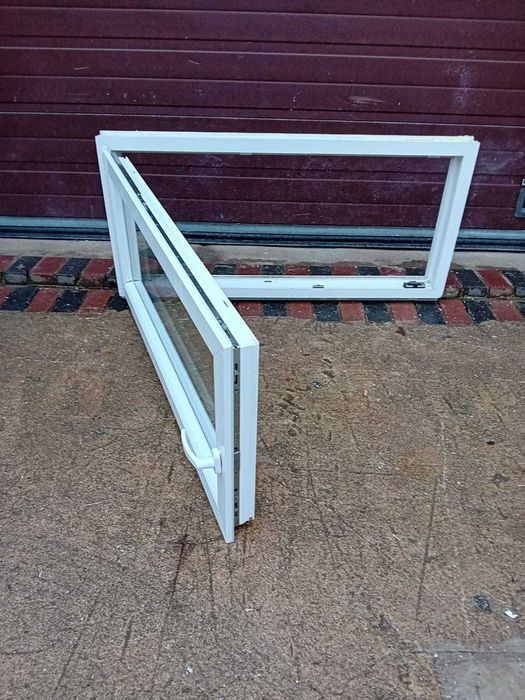 Okna jednoskrzydłowe jak nowe GEALAN 130x61 pcv poziome DOWÓZ KRAJ