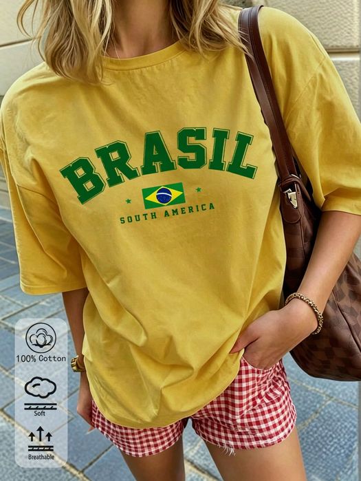 T-Shirt Brasil Unissex – Qualidade Premium