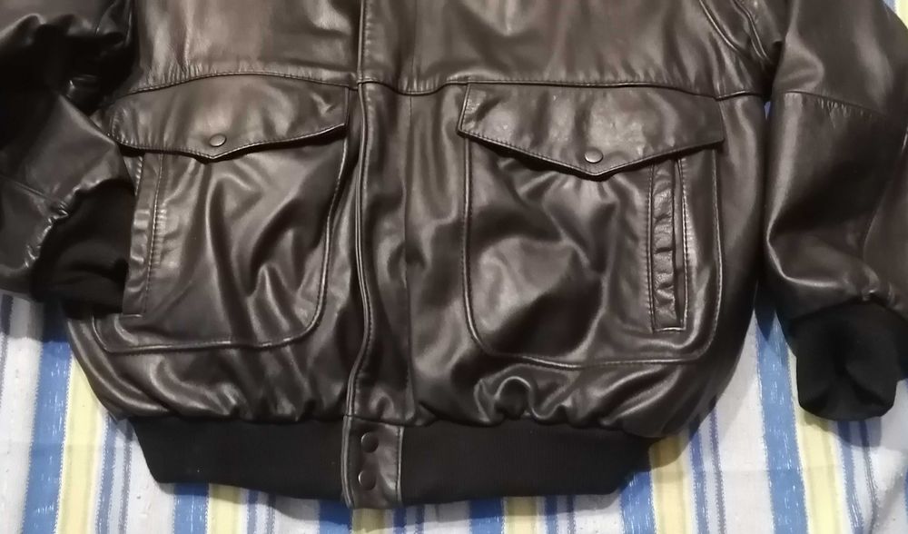 France Пілот 54 бомбер куртка шкіряна кожаная лётна авиатор льотна ВВС