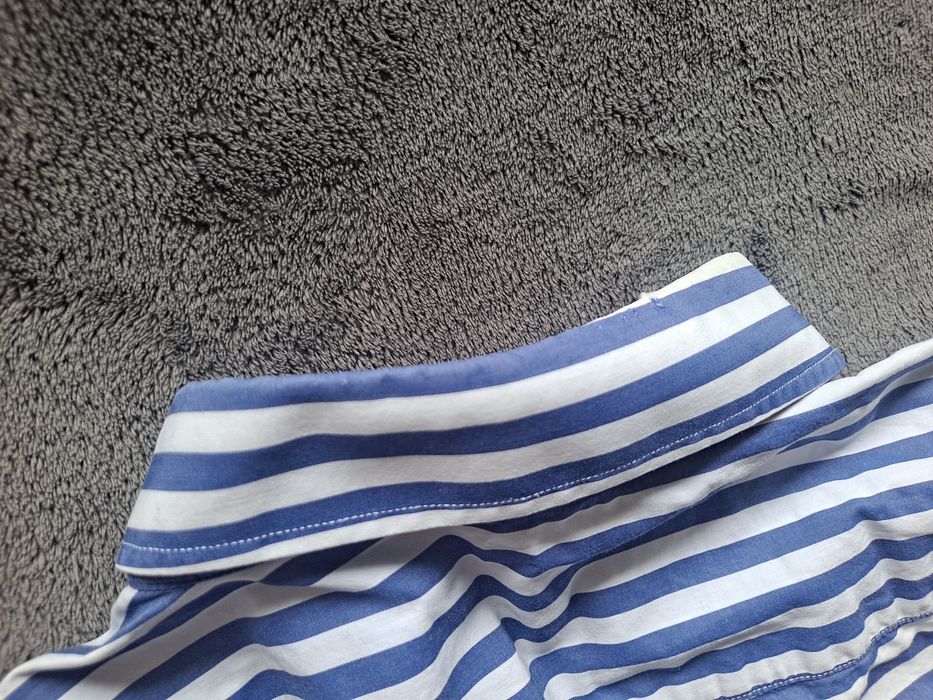 Męska koszula RESERVED Slim Fit w biało niebieskie paski, rozmiar 42