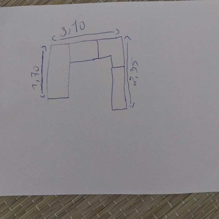 Sofa grande com chaiselong