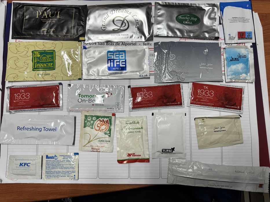 20 pacotes de toalhetes - coleccao