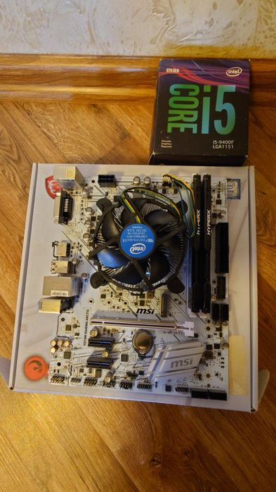 Кит Intel i5 9400f; msi h310m gaming arctic; Kingston HyperX Fury DDR4
