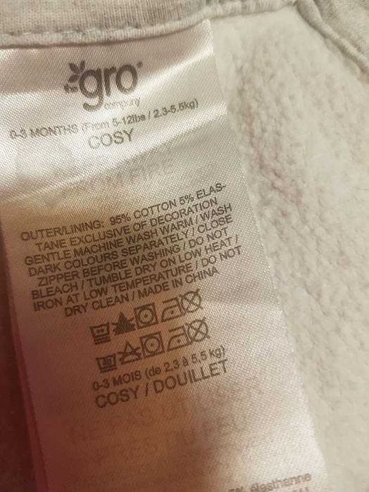 Grobag otulacz i śpiworek 2w1 Grosnug 0-3 m cosy szary