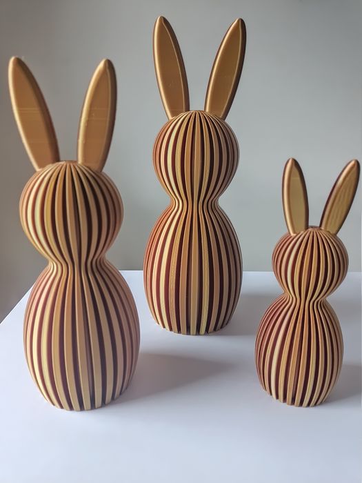 Dekoracyjne zajączki wielkanocne/ zając wielkanocny 3D dwukolorowe zes