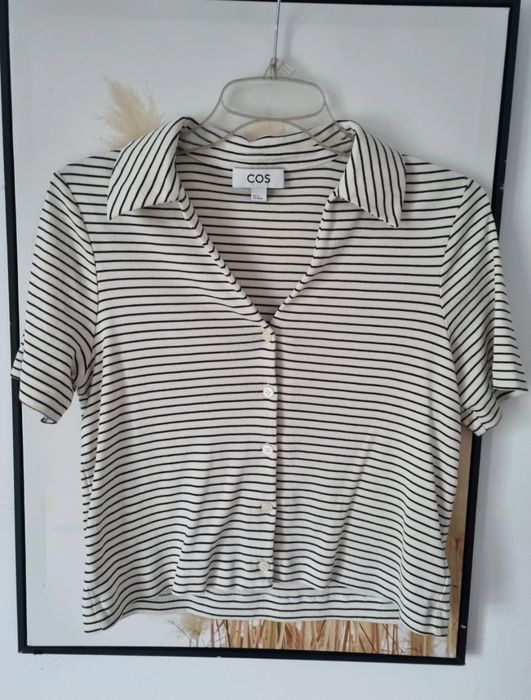 Bluzka koszulowa tshirt Cos XS paski bawełna