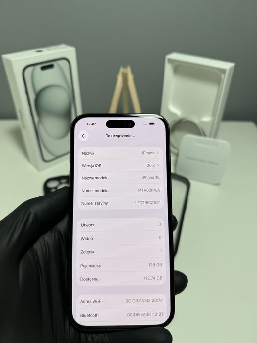 iPhone 15 | Black | 87% | Zestaw