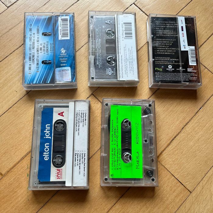 Kasety magnetofonowe 5+5 szt PRL