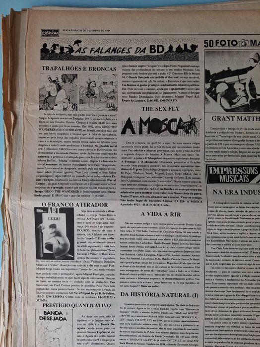 "As Falanges da BD" - Lote 85 suplementos BD , anos 90.