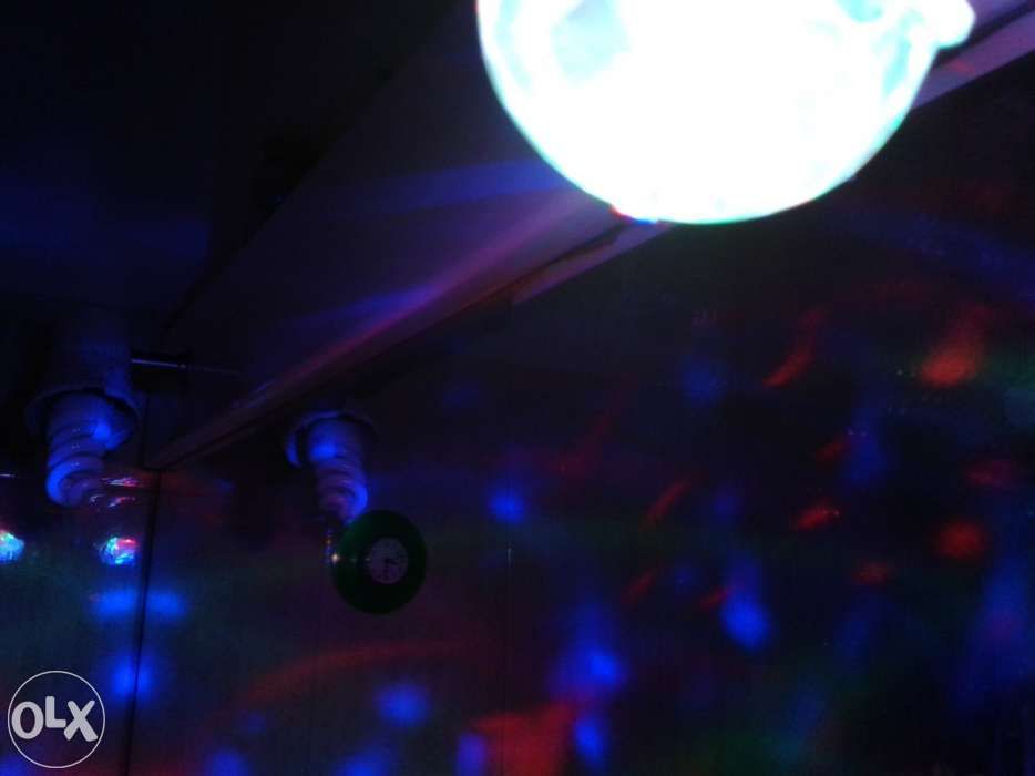 Lâmpada led rotativa para festas