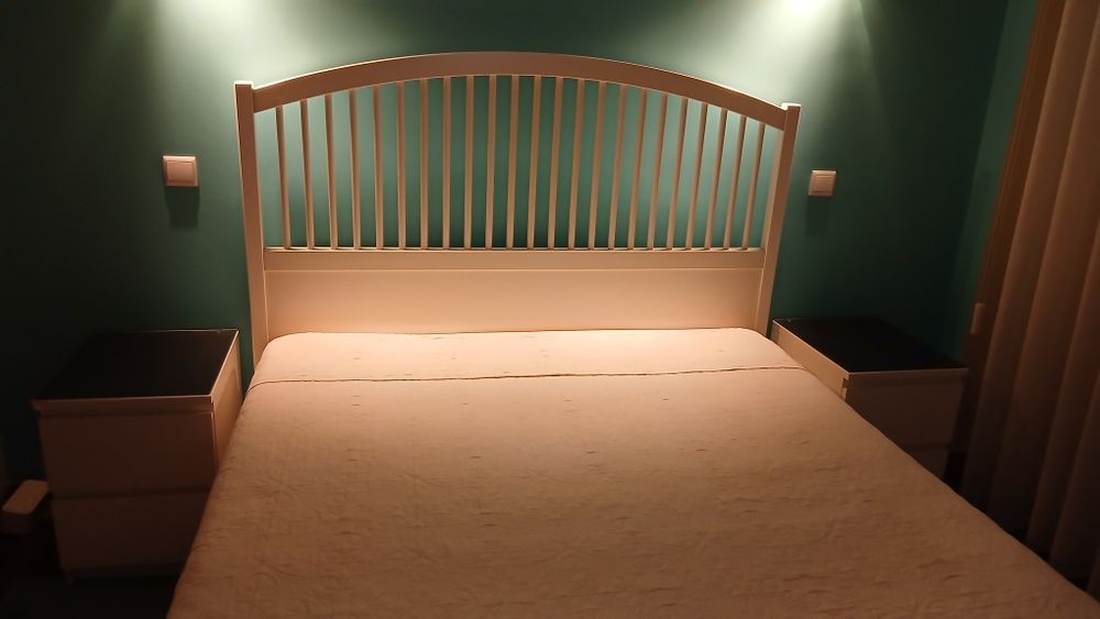 Cama de Casal  TYSSEDAL – 160x200 cm Branco