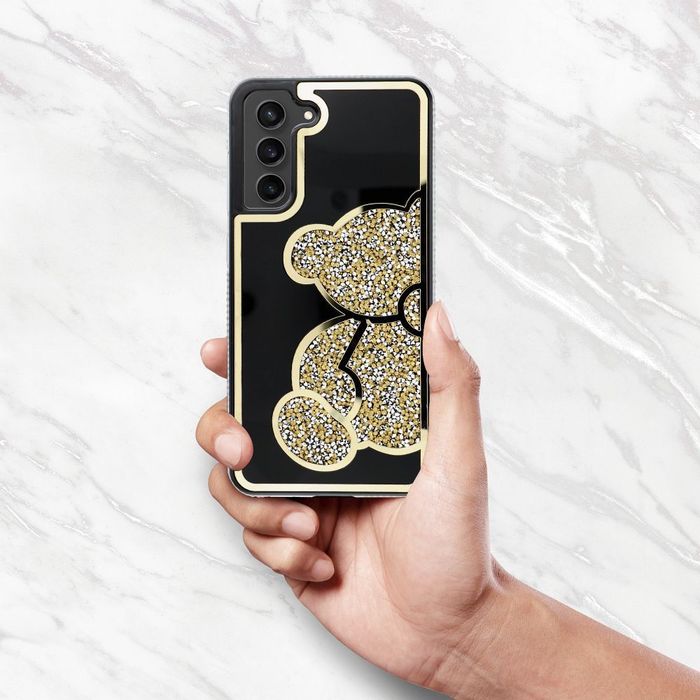 Etui na Samsung A36 5G Teddy Bear złote
